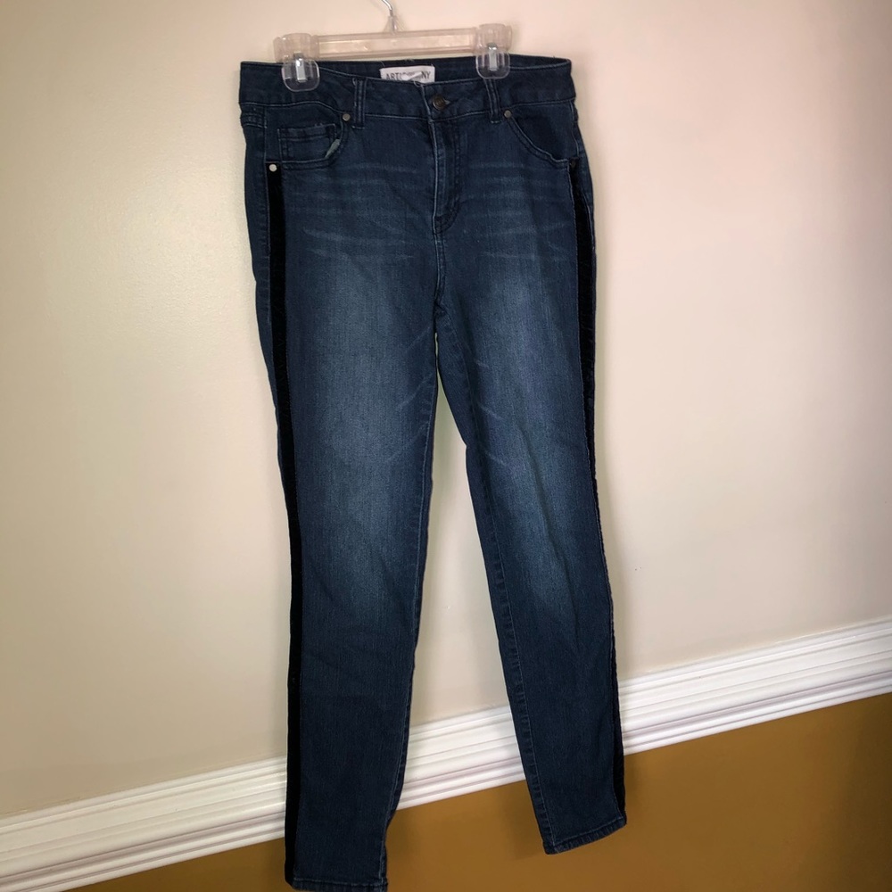 Dark blue denim jeans